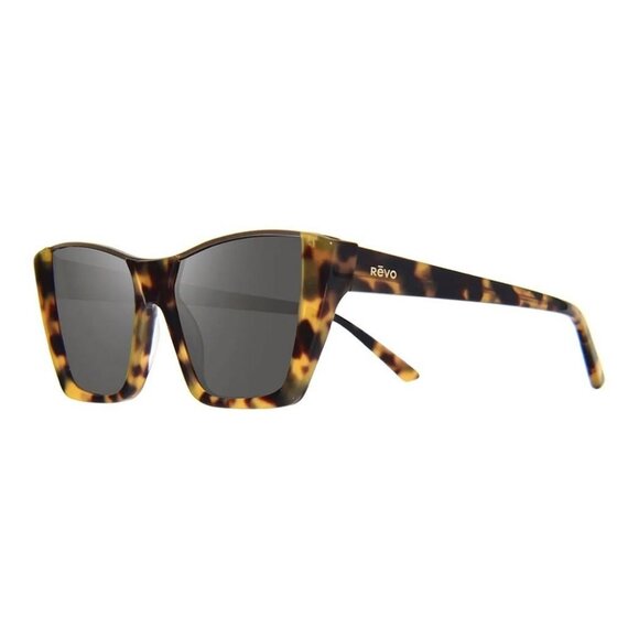 New REVO Chelsea Havana Polarised Square RE 2216 02 GY Sunglasses Women - Picture 1 of 4